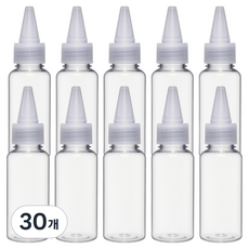 LIVING Maker 分裝便攜式尖頭蓋油瓶 100ml, 30個, 透明