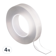 초강력 양면 테이프 3cm x 3m, 투명, 4개