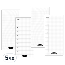 아이씨엘 해빗트래커 심플 메모지 루틴 위클리 2p + 데일리 2p 세트, 혼합색상, 5세트