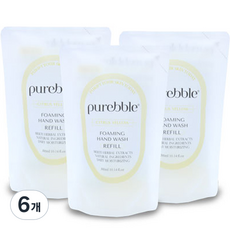퓨어블 포밍 핸드워시 리필 옐로우, 시트러스향, 6개, 300ml