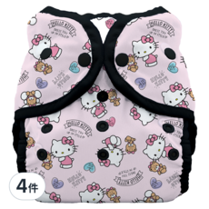 THiRSTiES 壓扣防水尿布兜 SANRIO聯名款 9-36個月 (8-18kg) 美國製造, Hello Kitty Dear Bear, 4件