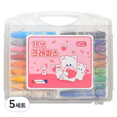 morning glory 蠟筆18色組 粉紅色, 5套, 18色