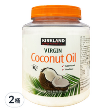 Kirkland 冷壓初榨椰子油 2.48L x 2入組 保留椰子原始風味, 2桶