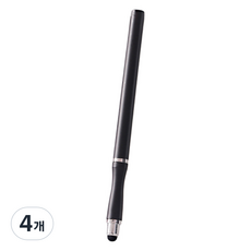 크블랑스 데일리 태블릿 스마트폰 초미세 터치펜 0.8 x 14 cm, 블랙, 4개