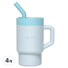 주니 유아용 실리콘 미니컵, 블루, 4개, 150ml
