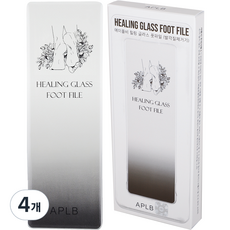 APLB 溫和去角質玻璃搓腳板 乾濕兩用, 黑色, 4個