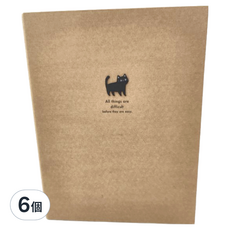 JOY STAR Be myself A4強力夾 牛皮, 斬型貓, 6個