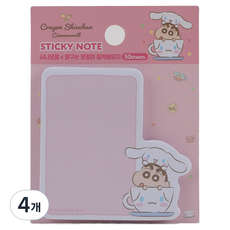 三麗鷗 大耳狗喜拿 蠟筆小新 杯子設計便利貼, 4個, 50張, 粉紅色