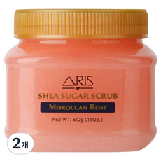 ARIS 乳木果糖身體磨砂膏 摩洛哥玫瑰, 2個, 510g