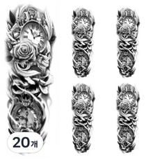 황군통상 긴팔 대형 타투 스티커 이레즈미, TQB163, 20개