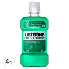 LISTERINE 李施德霖 清新口氣漱口水, 250ml, 4個