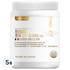 뉴트리커먼 프리미엄 초유 단백질 2000mg, 280g, 5개