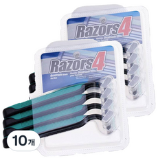 Razors 4女用美體刀 綠色, 10個, 4入