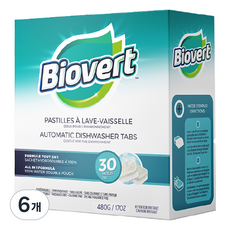 바이오벌트 프리미엄 식기세척기 올인원 탭 30p, 480g, 6개