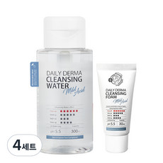 나이팅게일 약산성 클렌징워터 300ml + 약산성 폼 30ml, 4세트