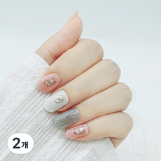 스톤펄 2 젤네일 스트립, A02 크리스탈비쥬, 2개