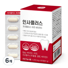 올바른건강식품 인사플러스 프로폴리스 아연 비타민C, 60정, 6개