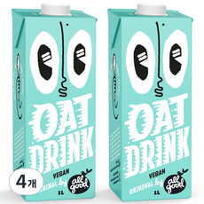 allgood 오트 드링크 오리지널, 4개, 1L