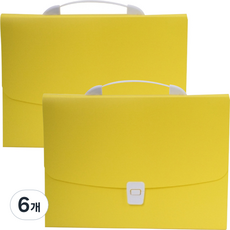 올러바웃 서류 정리 파일케이스 A4, 6개, 옐로우