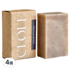 CLOEE 薰衣草紫草臉部身體皂, 2合1潔顏沐浴, 美國手工製造, 103g, 4個