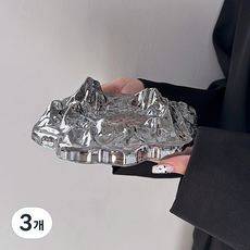로프트마켓 빙산 럭셔리 실내용 재떨이, 투명 블랙, 3개