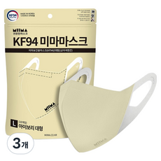 미마 보건용 마스크 대형 KF94, 10개입, 3개, 아이보리