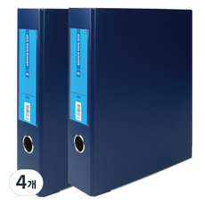 마이다스 D링 바인더 파일 명찰형 7cm 3공 A4, 군청색, 4개