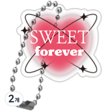 코쿼드 9C9C 아크릴 키링 아트 9C, 스윗핑크(9C_D_029_RT), 2개