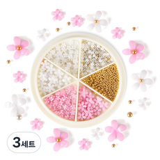 珍珠花美甲石套組 KN-S2032, 混色, 3組