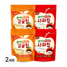 퓨어잇 감귤칩 2p + 사과칩 2p, 감귤, 사과, 2세트