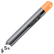 델리 홈시리즈 커터칼 옐로우 9mm HT4009C, 5개