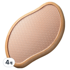루시마켓 우드 나노글라스 각질제거기 골드 10.7 x 6.5 x 2 cm, 84g, 4개, 1개입