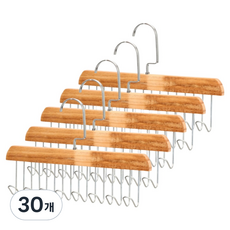 Naniz 多功能領帶內衣掛鉤衣架, 棕色, 30個