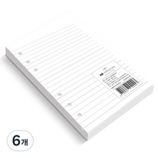 Recoz A6 6孔活頁手帳內頁 萬年型 橫線, 6個, 100張