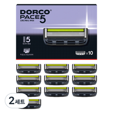Dorco Pace 多樂可 PACE5 刮鬍刀片 企劃套組 4號, 10片, 2套