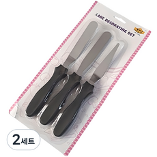 이홈베이킹 미니 스패츌러 3종, 혼합색상, 2세트