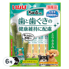 이나바 강아지 츄르또 구강 건강 케어 간식 6p, 닭가슴살, 90g, 6개