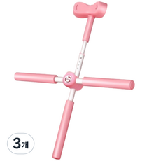 SUNUZZ 端正姿勢平衡棒 瑜珈棒 粉紅色, 3個