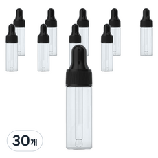 G&Y 透明玻璃滴管空瓶 15ml, 黑色, 30個