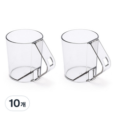 McLife 浴室倒掛牙刷架漱口杯, 透明, 10個