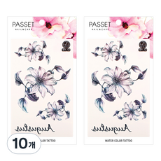 PASSET 水彩紋身貼紙, WT12, 10個