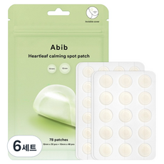 아비브 어성초 카밍 스팟 패치 세트 12mm x 30p + 10mm x 48p, 78개입, 6세트