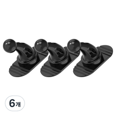 URBAN CAR 強力黏貼儀錶板延長球型支架, 黑色, 6個