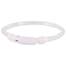 Truly House 寵物發光項圈 USB 狗項圈 可裁減PRO款, 1個, 白色