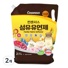 The Consensus 家庭號衣物柔軟精 嬰兒爽身粉香 補充包, 2個, 2.1L