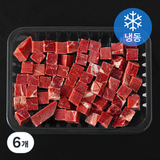 호주산 우목심 사각큐브 (냉동), 6개, 500g