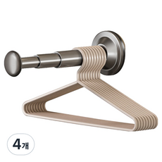 모노젠트 틈새공간 활용 흡착식 길이조절 행거, 그레이, 4개