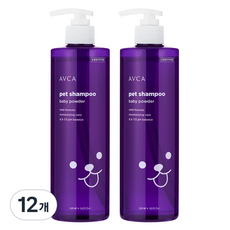 아브카 강아지 딥 모이스춰 마일드 샴푸 베이비파우더향, 500ml, 1개입, 12개