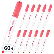 모나미 칼라풀데이 형광펜, 형광 레드, 60개