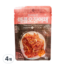 마마쿡 한식정찬 매콤오징어채조림, 90g, 4개